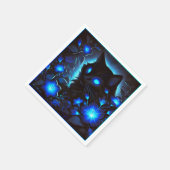 Serviette En Papier Doux chat bleu brillant miaou (Coin)