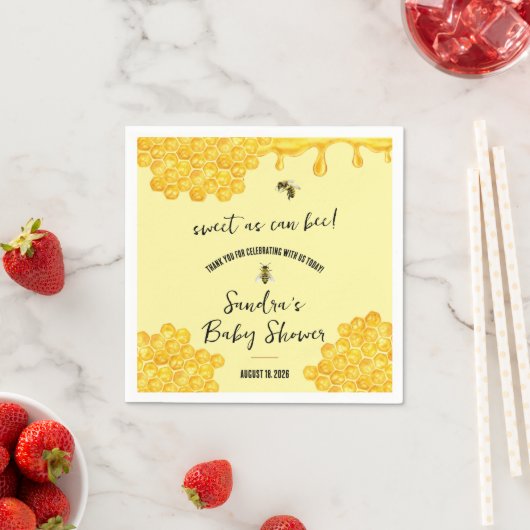 Serviette En Papier Doux comme peut Bee ! Baby shower (En situation)