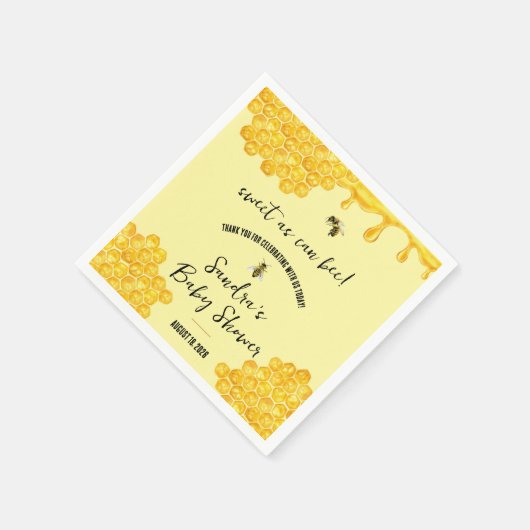 Serviette En Papier Doux comme peut Bee ! Baby shower (Coin)
