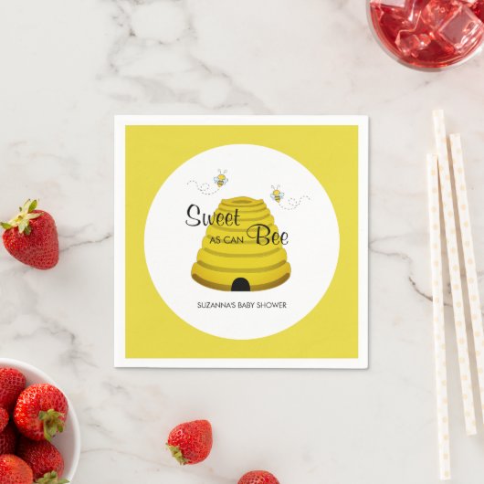 Serviette En Papier Doux comme peut Bee Honey Bee Hive Baby shower (En situation)