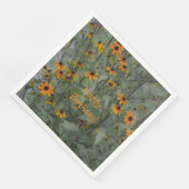 Serviette En Papier Doux et Dreamy Joyeux Anniversaire Floral (Coin)