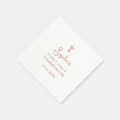 Serviette En Papier Doux et simple | Rose Gold Première Communion sain (Coin)