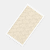 Serviette En Papier Doux motif beige floral (Coin)