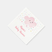 Serviette En Papier Doux nuage rose Bébé saupoudrer (Coin)