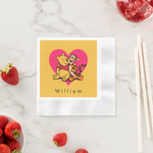 Serviette En Papier Doux Winnie l'ourson et Tigger (En situation)