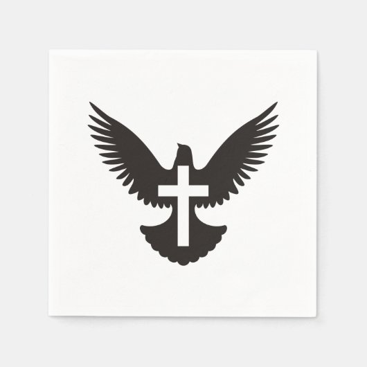 Serviette En Papier Dove avec croix (Devant)