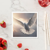 Serviette En Papier Dove volante et ciel nuageux ensoleillé (En situation)
