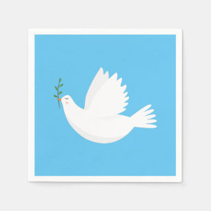 Serviette En Papier Dove with olive branch