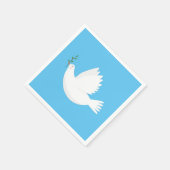 Serviette En Papier Dove with olive branch (Coin)