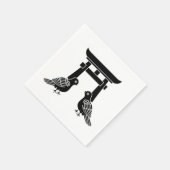 Serviette En Papier Doves et Torii face (Coin)