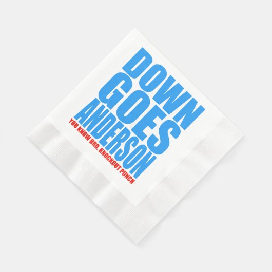 Serviette En Papier Down Goes Anderson (Coin)