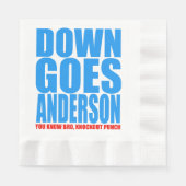 Serviette En Papier Down Goes Anderson (Devant)