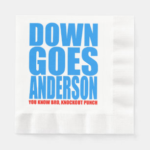 Serviette En Papier Down Goes Anderson