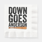 Serviette En Papier DOWN GOLF ANDERSON FUNNY BASEBALL cadeau ANDERSON (Devant)