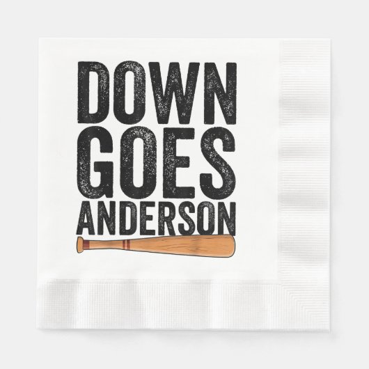 Serviette En Papier DOWN GOLF ANDERSON FUNNY BASEBALL cadeau ANDERSON (Devant)