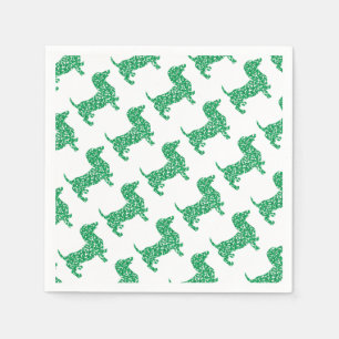 Serviette En Papier Doxie en Shamrock