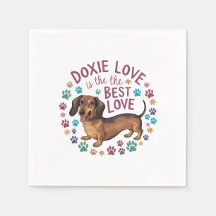 Serviette En Papier Doxie Love Est Le Meilleur Amour