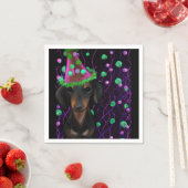 Serviette En Papier Doxie noir et marron (En situation)
