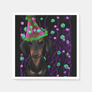 Serviette En Papier Doxie noir et marron