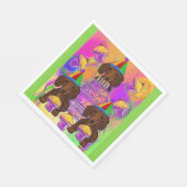 Serviette En Papier Doxies Rouges (Coin)