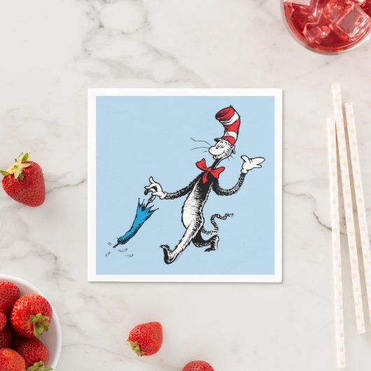 Serviette En Papier Dr Seuss | Chat dans la marche des parapluies Casq (En situation)