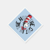 Serviette En Papier Dr Seuss | Chat dans l'art rond Casquette (Coin)