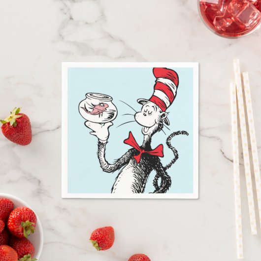 Serviette En Papier Dr Seuss | Chat dans le Casquette & Krinklebine (En situation)