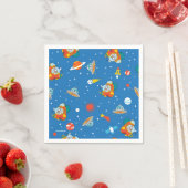 Serviette En Papier Dr Seuss | Chat dans le Motif spatial Casquette (En situation)