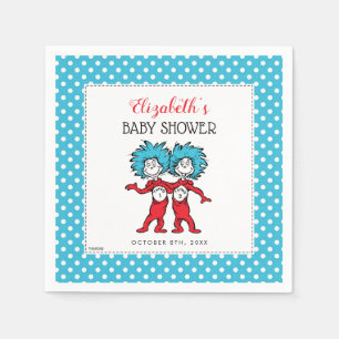 Serviette En Papier Dr. Seuss Chose 1 Chose 2   Jumeaux Baby Shower