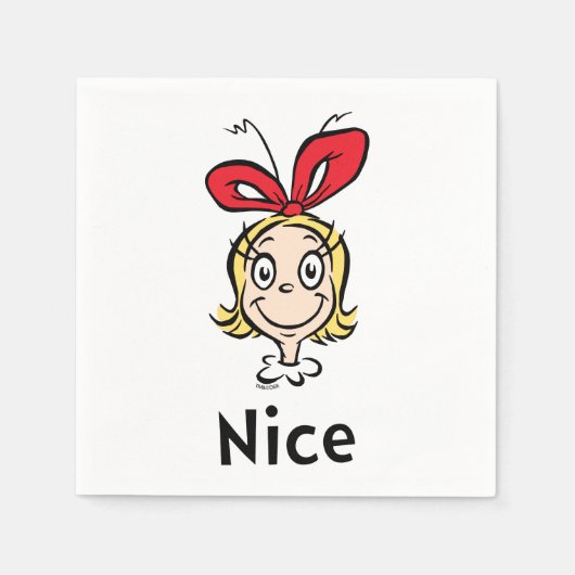 Serviette En Papier Dr Seuss | Cindy-Lou Qui est Nice (Devant)