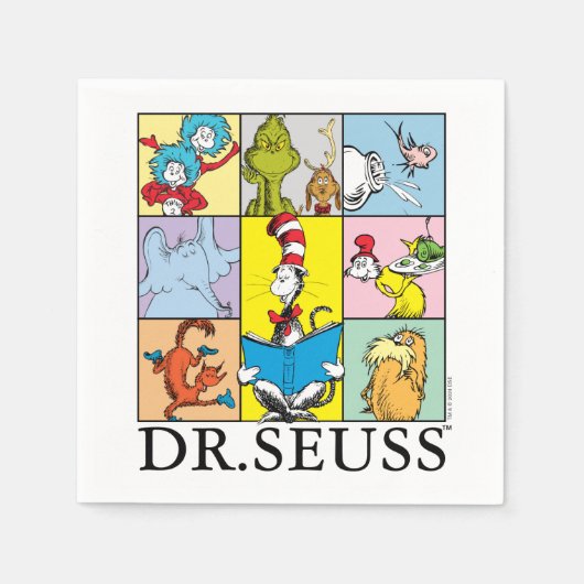 Serviette En Papier Dr Seuss | Graphique Histoires (Devant)