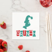 Serviette En Papier Dr Seuss | Grinch - Rouge et Vert (En situation)