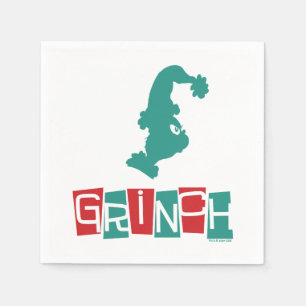 Serviette En Papier Dr Seuss   Grinch - Rouge et Vert
