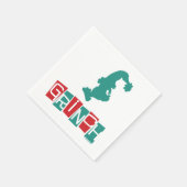 Serviette En Papier Dr. Seuss | Grinch - Rouge & Vert (Coin)