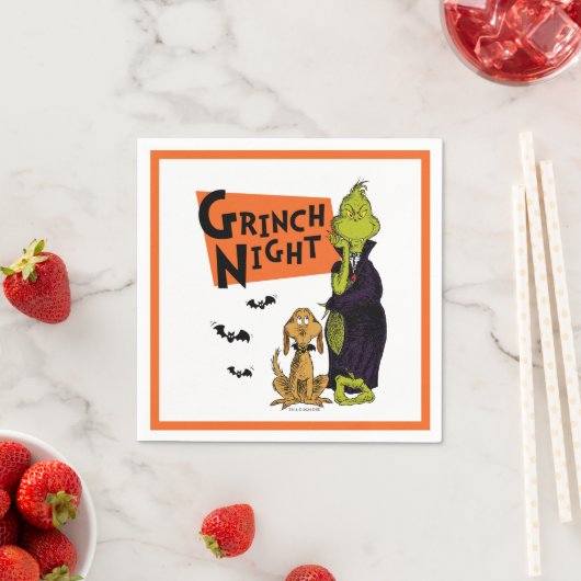 Serviette En Papier Dr Seuss | Hallowen Grinch Night Graphic (En situation)