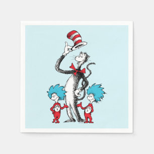 Serviette En Papier Dr. Seuss Le Chat dans le Chapeau, Chose Un et C