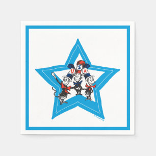 Serviette En Papier Dr Seuss   Little Cats USA Graphisme Casquette