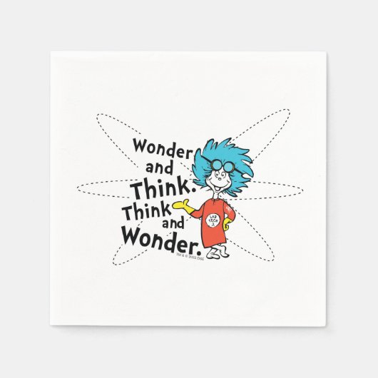 Serviette En Papier Dr Seuss | Merveilleuse et réfléchis. Pensez et ét (Devant)