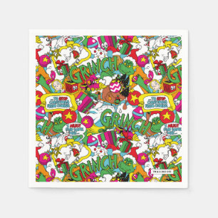 Serviette En Papier Dr Seuss   Motif coloré Grinch