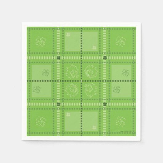 Serviette En Papier Dr Seuss | Motif de la fête de la Saint-Patrick (Devant)