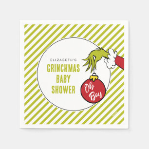Serviette En Papier Dr Seuss   Oh Boy Grinch Baby shower