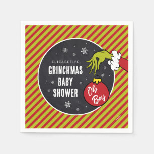 Serviette En Papier Dr Seuss   Oh Boy Grinch Baby shower