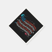Serviette En Papier Dr Seuss | Poisson rouge poisson bleu US Drapeau g (Coin)