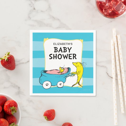 Serviette En Papier Dr Seuss | Un poisson - Baby shower garçon (En situation)