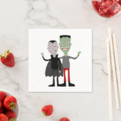 Serviette En Papier Dracula et Frankenstein (En situation)