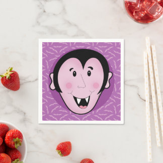 Serviette En Papier Dracula Vampire chauve-chauve-souris violette Hall