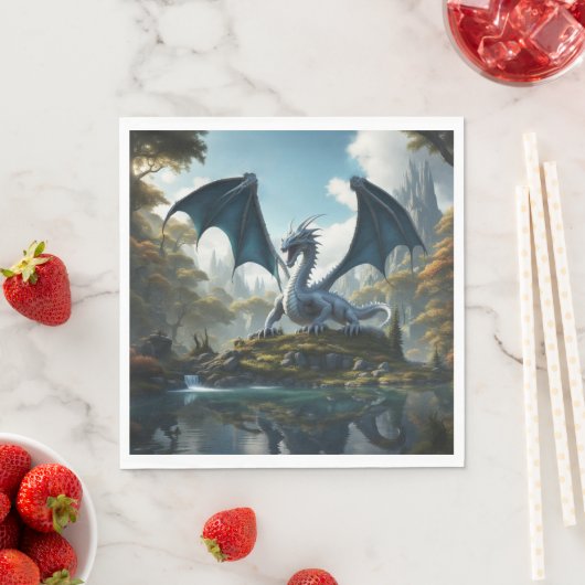 Serviette En Papier Dragon (En situation)