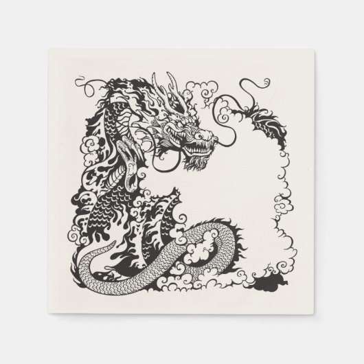Serviette En Papier dragon (Devant)