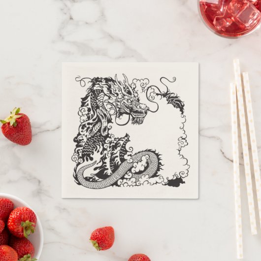 Serviette En Papier dragon (En situation)