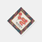 Serviette En Papier Dragon 2024 Jour de l'An chinois Turquoise (Coin)